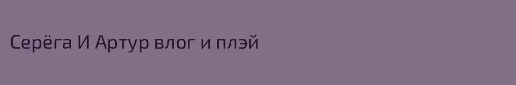 Серёга И Артур влог и плэй